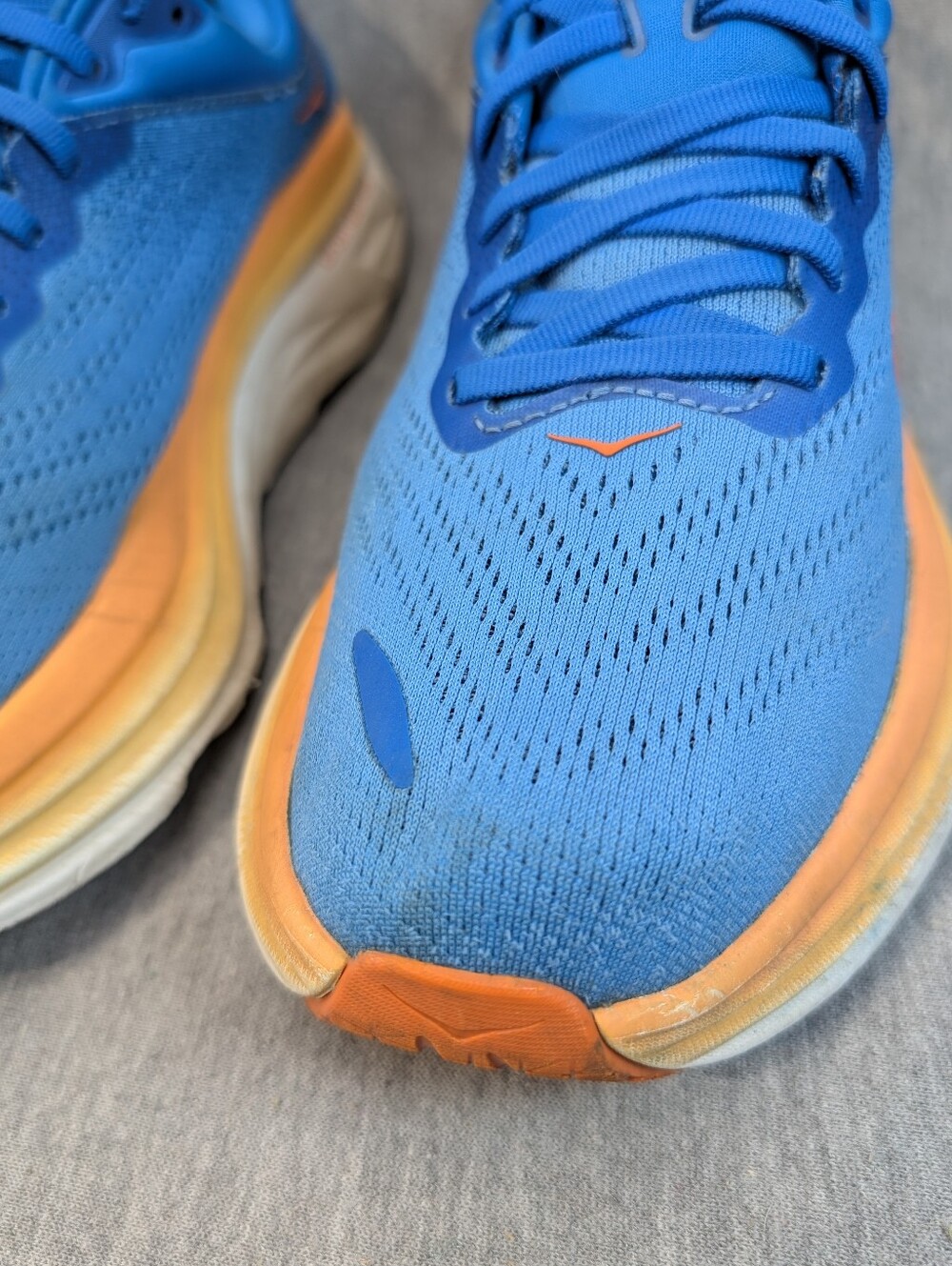 Hoka Bondi 8 Running Shoes Men's 8.5D Blue Orange Sneakers - Picture 6 of 16